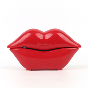 Téléphone filaire audio en forme de lèvres roses et rouges pour livre d'or de mariage, décoration de fête, téléphone analogique fantaisie en forme de bouche - Product Image 2