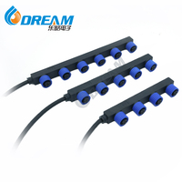 Connecteur étanche IP68 DREAM M15 Type F, faisceau de câbles répartiteur 1 à 3 voies pour éclairage solaire de jardin et d'aménagement paysager