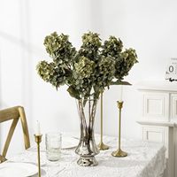 Bunga Hydrangea Sutra Buatan BBGS - Dekorasi Rumah Mewah Bergaya Vintage untuk Musim Semi, Natal, Ulang Tahun, Pernikahan Model 1047548161576