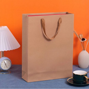 Bolsas de papel personalizadas al por mayor, populares y de lujo, bolsas de papel kraft para entrega de alimentos - Product Image 1