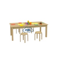 Chaise et table de classe préscolaire en bois écologiques modernes pour usage scolaire, certifiées EN71/ASTM, pour les enfants de 0 à 6 ans, marque JOOYES