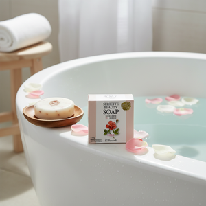White Mica Beauty <b>Soap</b> Infused with Rose Fragrance - Product Image 3
