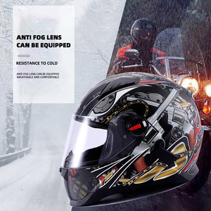 Mũ Bảo Hiểm Mô Tô Đua Xe Mô Tô Bằng Nhựa ABS Chấm Bi An Ninh Tùy Chỉnh Hình Graffiti <span class=keywords><strong>Predator</strong></span> Mũ Bảo Hiểm Phụ Kiện Xe Máy Lái Xe Kín Mặt - Product Image 5