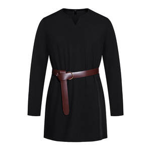 Rétro solide chevalier Cosplay médiéval Costume tunique Halloween Costumes pour hommes adulte <span class=keywords><strong>Pirate</strong></span> déguisement fantaisie carnaval chemises sans ceinture - Product Image 4
