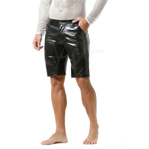 Pantalones Cortos de Cuero para Hombre Hechos en Pakistán, de Alta Calidad, Cintura Media, Estilo Urbano, Lisos, Ecológicos, de Secado Rápido y Transpirables, Servicio OEM - Product Image 1