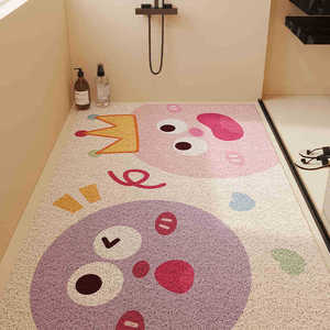 Tapis de <span class=keywords><strong>douche</strong></span> en <span class=keywords><strong>PVC</strong></span> de qualité supérieure, motif dessin animé, à bobine creuse, découpable, à drainage rapide, antidérapant et sûr pour salle de bain familiale intérieure - Product Image 3