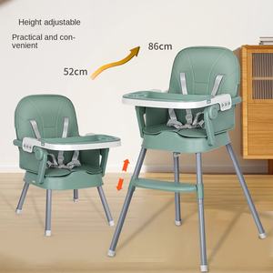 Chaise haute pour bébé en plastique simple pliable réglable sécurité petit tabouret multifonctionnel siège de <span class=keywords><strong>repas</strong></span> pour bébé en croissance - Product Image 3