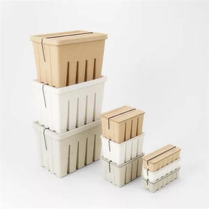 Boîtes de rangement à fentes biodégradables pour produits ménagers et vaisselle Utilisation écologique écologique - Product Image 3