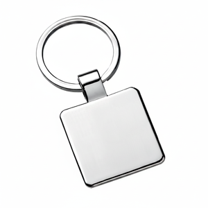 Portachiavi in acciaio inossidabile con placca quadrata in metallo per chiavi e accessori - Product Image 2