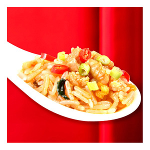 Olla instantánea de comida rápida, pollo, arroz blanco instantáneo con salsa de seta, proveedor al por mayor - Product Image 1