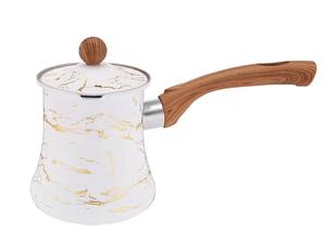 In acciaio inox morbido toccante manico arabic caffè turco tazze più caldo piatto opzionale tazza di caffè <span class=keywords><strong>set</strong></span> 3 pezzi con coperchio per la casa - Product Image 3