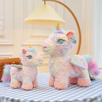 Peluche personnalisée en tissu doux CPC Yanxiannv, jouets en peluche, accessoires animaux, oreiller licorne coloré en coton PP