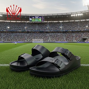 Chanclas duraderas de EVA con dos bandas ajustables, colores personalizados, soporte para el arco del pie y suela acolchada para interiores y exteriores. - Product Image 4