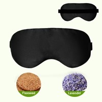 Biji Flaxseed Lavender masker mata tidur, masker mata tidur kompres panas & dingin Microwave panas Yoga pemblokiran cahaya hangat