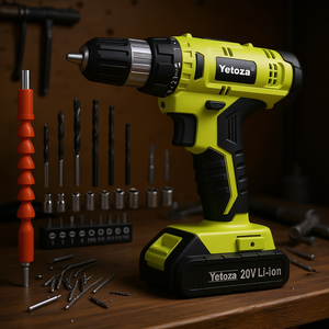 Taladro Inalámbrico Yetova de 20V con Batería de Iones de Litio, Velocidad Variable, Mandril sin Llave, para Uso Doméstico - Product Image 2