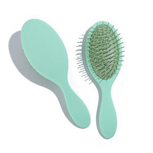 High Quality Candy Color <strong>Rubber</strong> Coating Oval Paddle Massage <strong>Hair</strong> Brush Soft Nylon Bristle Air Cushion <strong>Hair</strong> <strong>Comb</strong> - Product Image 4
