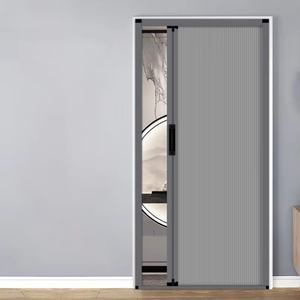 Modern Design Folding Push-Pull Pleated Retractable <b>Door</b> <b>Screen</b> Aluminum Plisse Mosquito <b>Fly</b> <b>Screen</b> for Home or Hotel Use - Product Image 2