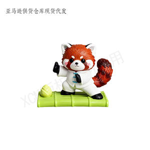 Estatua <span class=keywords><strong>de</strong></span> <span class=keywords><strong>Panda</strong></span> <span class=keywords><strong>Rojo</strong></span> <span class=keywords><strong>de</strong></span> Artes Marciales, Decoración Personalizada <span class=keywords><strong>de</strong></span> Poliresina, Adorno Encantador para Mesa con Base <span class=keywords><strong>de</strong></span> Bambú, Figura <span class=keywords><strong>de</strong></span> Animal Divertida para Escritorio - Product Image 2