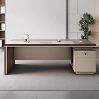 Bureau de travail moderne réglable en hauteur, personnalisé, avec espace d'étude et étagère, en panneaux de bois de bouleau, avec tiroirs