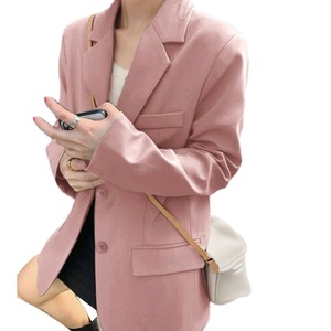 New Design Elegant Long Sleeve <b>Button</b> up Pockets Women Blazers <b>Suits</b> Fashion - Product Image 1