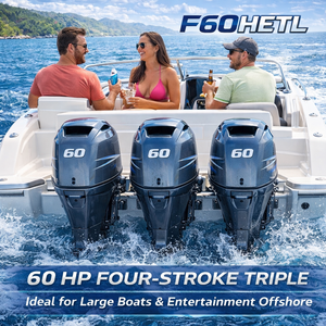 Moteur marin hors-bord à commande à distance 4 cylindres 4 temps 60 CV F60HETL à arbre long pour <span class=keywords><strong>bateau</strong></span> <span class=keywords><strong>de</strong></span> pêche et petit <span class=keywords><strong>bateau</strong></span> <span class=keywords><strong>de</strong></span> plaisance - Product Image 1