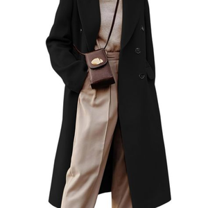 Abrigo de invierno de Diseño de Moda de lana de alta calidad, cierre de cremallera, chaqueta de mujer de longitud media impresa para pedidos OEM - Product Image 1