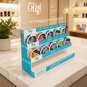 Exhibidor de Acrílico Personalizable de 4 Niveles para Snus, para Tiendas Minoristas, Tiendas de Tabaco, Chicles, Bolsitas de Snus, Soporte para Exhibición de Latas - Product Image 3