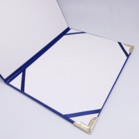 Carpeta de Cuero PU A4 de Lujo con Logotipo Personalizado al por Mayor, Funda Acolchada para Diplomas para Ceremonias de Graduación y Premiaciones