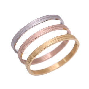Female Temperament Classic <strong>Bracelets</strong> Simple Trendy <strong>Bangle</strong> Stainless Steel <strong>Bracelet</strong> for Men and Women - Product Image 1