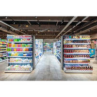 Étagère gondole de supermarché robuste, étagère de supermarché de magasin de détail personnalisée
