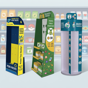 Présentoir rotatif portable en carton de haute qualité pour produits périphériques <span class=keywords><strong>Pokémon</strong></span> et jouets de vente au détail - Résistant à l'eau - Product Image 4