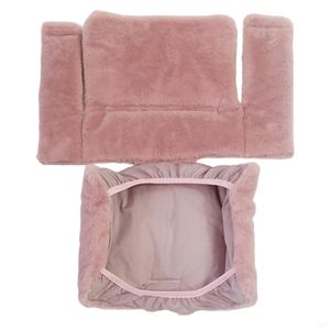 Coussin de siège de <span class=keywords><strong>chaise</strong></span> <span class=keywords><strong>haute</strong></span> Stokk-Suitable en forme de demi-cercle, taille bébé, en fausse fourrure de lapin, chaud et style hiver - Product Image 2