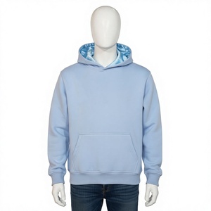 <b>Men</b> Lavender Hooded <b>Sweatshirt</b> Regular Fit Fleece Solid Color Casual Pullover with Pocket and <b>Black</b> Drawstrings - Product Image 4