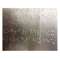 Les autocollants durables d'étiquette de Braille d'étiquette de Braille de haute qualité pourraient matériel en métal de PVC CPP