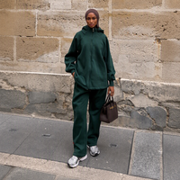 Ensemble de survêtement 2 pièces personnalisé haut de gamme pour femme, comprenant une tunique zippée à capuche à manches longues et un pantalon, idéal pour l'entraînement – Collection 2026