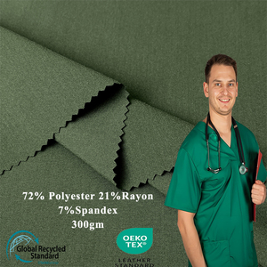 Tela Elástica en 4 Direcciones, 72% Poliéster, 21% Rayón, 7% Elastano, para Uniformes Médicos, de Masajista/Hombre, de Enfermería - Product Image 1