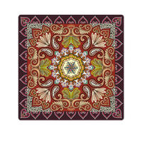 Tapis de table de mahjong carré de luxe, épais, silencieux, pliable et portable, antidérapant, pour jeux de cartes et de société