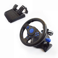 Volante de Carreras con Cable ABS para PS2 y PC