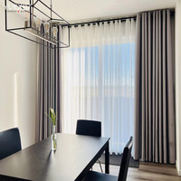 Rideaux Modernes Occultants de Luxe Sur Mesure en Tissu 100% Polyester Couleur Unie pour Salon Moderne