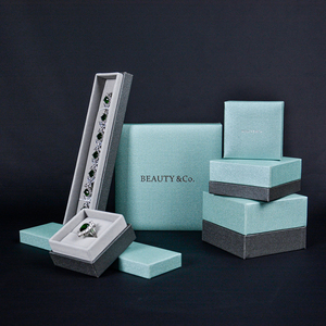 Wholesale Custom Logo Square <b>Paper</b> Plastic Jewelry Boxes Versatile Packaging Solution for Rings Pendants Bangles Bracelets - Product Image 1