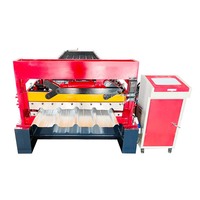 Machine de formage de panneaux de toiture automatique modèle 749 à prix avantageux avec moteur et pompe à boîte de vitesses PLC