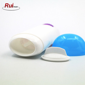 Nhà máy sản xuất/ bán buôn ODM ODM, nhà cung cấp RUIPACK, OEM, vỏ nhựa oval 50g màu xanh trắng, dạng xoay, đựng son dưỡng chống nắng, khử mùi. - Product Image 5