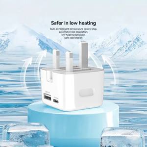 20W veloce doppia porta da 12 a 24 volt tipo C PD <span class=keywords><strong>QC</strong></span> caricabatterie da parete <span class=keywords><strong>UK</strong></span> Plug QC3.0 adattatore di alimentazione pieghevole USB caricatore da parete <span class=keywords><strong>UK</strong></span> - Product Image 5