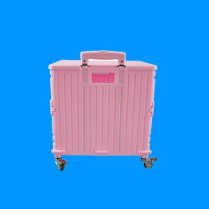 カスタムプラスチック製屋外折りたたみ収納ワゴン販売中 大型プラスチック製折りたたみ収納カート キャンプ用 - Product Image 5