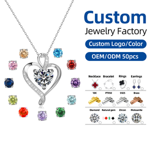 Collier tendance en argent 925 avec zircon 5A, pendentif cœur Amour éternel, classique pour Noël, pour femmes, mamans, mères - Product Image 1