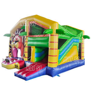 Castillo Inflable 3D Deluxe Jungle Lion con Tobogán y Zona de Brincos, Castillo Inflable con Techo para Niños, Ciudad de Diversión, Juguetes Inflables para Fiestas y Eventos - Product Image 3