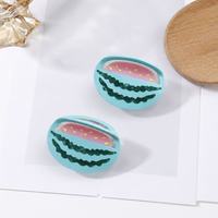Pince à cheveux décorative Honey Headband, couleurs macaron, motif pastèque, accessoire capillaire tendance, pince requin motif fruit de dessin animé pour fille