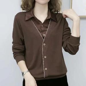 Printemps nouveau pull en tricot à manches longues pour femmes vêtements d'extérieur tout assortis hauts tricotés haut de gamme - Product Image 2