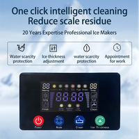 Machine à glaçons cubiques commerciale 1000 kg/24h pour les entreprises, refroidissement automatique par air ou par eau