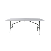 Table pliante en plastique de haute qualité populaire américaine, vente en gros, Table pliante de 6 pieds pour événement